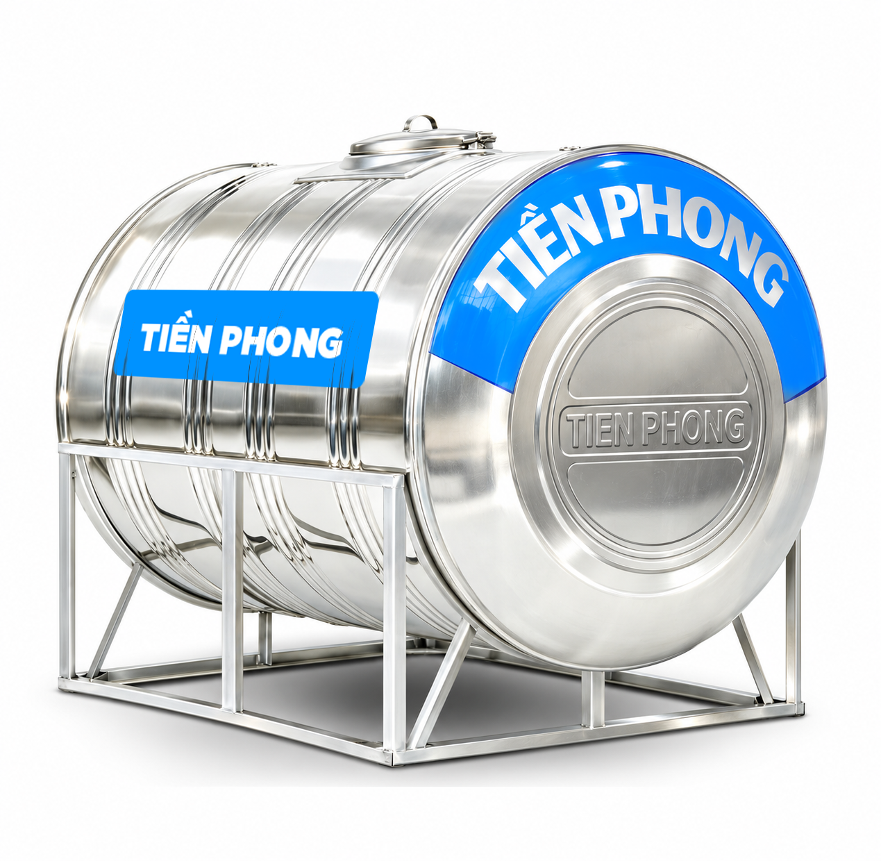 Bồn nước inox Tiền Phong 1500L ngang (Φ1160)